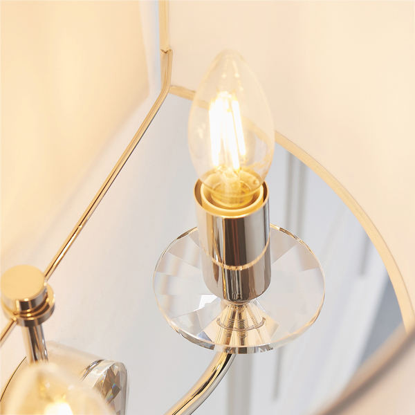 Lampa ścienna z abażurem Nixon 60180 Endon hampton ecru nikiel