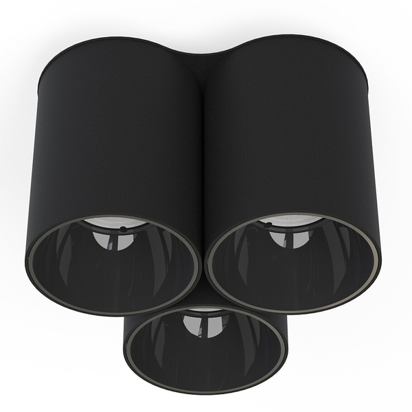 Metalowe tuby natynkowe Eye Tone 8091 plafon do gabinetu czarny