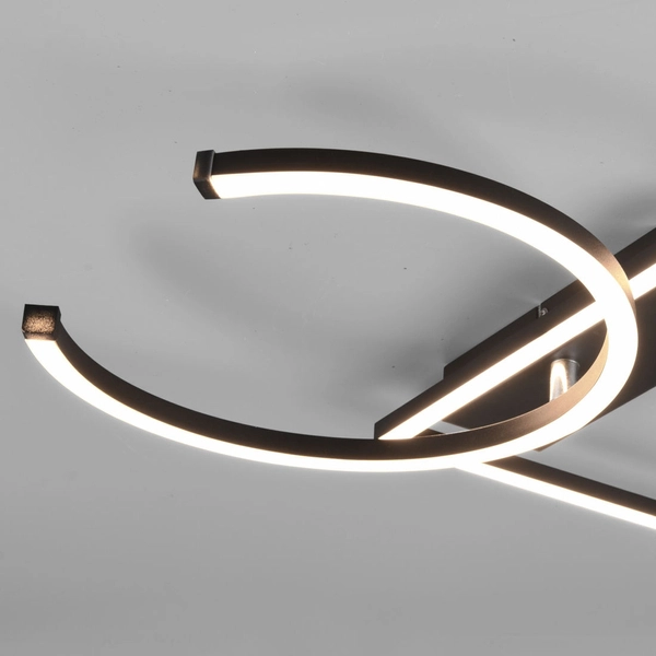 Regulowana LAMPA sufitowa PIVOT R62162132 RL Light metalowa OPRAWA plafon LED 23W 3000K pierścień ruchomy plafoniera czarna mat