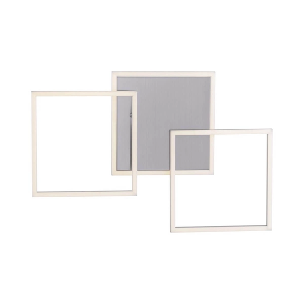 Kwadratowa lampa sufitowa IVEN 14003-55 LED 23W 3000K biały srebrny