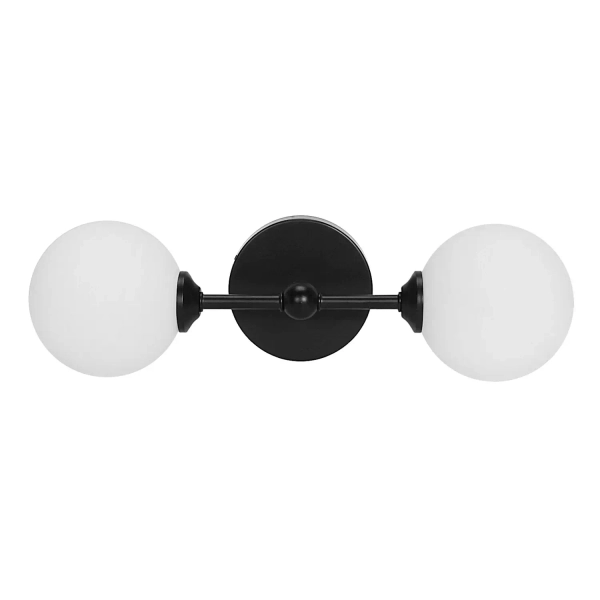 Kulisty kinkiet ścienny Garda 1243 do salonu kula balls białe czarne