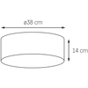 Plafon LAMPA sufitowa SPACE S 30659302 Kaspa abażurowa OPRAWA ścienna KINKIET okrągły czarny
