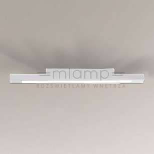 LAMPA sufitowa OTARU 7768 Shilo prostokątna OPRAWA natynkowa LISTWA do łazienki LED 19,2W 3000K IP44 biała