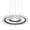 LAMPA wisząca FROZEN ML617 Milagro kryształowa OPRAWA zwis LED 60W 4000K pierścienie rings glamour crystal przezroczyste czarne