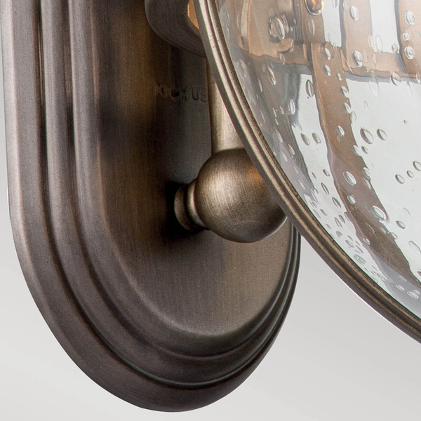 Kulisty kinkiet przed dom Halleron KL-HALLERON-2M-BU Kichler IP44 przezroczysty brąz