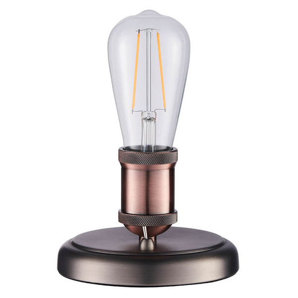 Nocna lampka żarówka Hal 76355 retro miedziany cyna