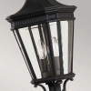 Zewnętrzna LAMPA wisząca Cotswold FE-COTSLN8-M-BK Elstead FEISS szklana OPRAWA industrialna latarenka zwis IP23 czarny przezroczysty