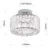 Glamour plafon natynkowy Vetro LP-2910/1C CH okrągły chrom
