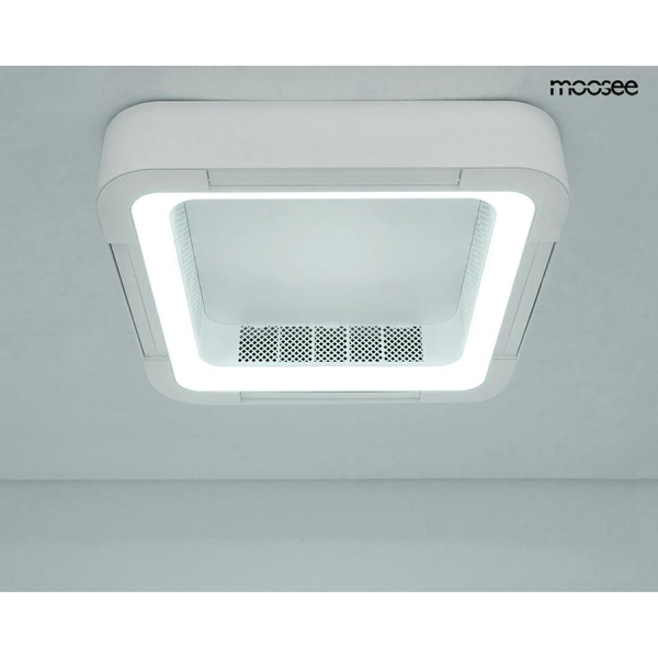 Lampa sufitowa z wentylatorem Fanlight 5900168832329 Moosee ściemnialna biała