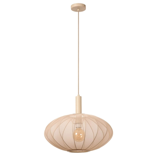 Naturalna lampa wisząca Corina 03447/52/38 tkanina beżowa
