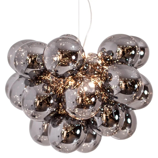Wisząca szklana lampa Gross Grande 4200650-4505 molekuły przydymione