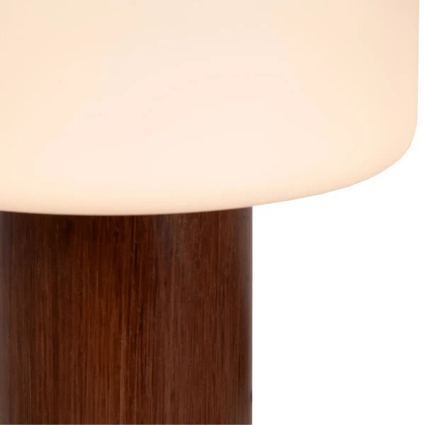 Stołowa lampa grzybek Kenan 10526/01/70 do sypialni drewniana biała