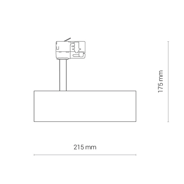 Reflektorowa LAMPA sufitowa MILO 8763 Nowodvorski okrągła OPRAWA metalowa LED 15W 4000K do systemu szynowego 3 - fazowego czar