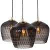 LAMPA wisząca VENUS 11011308 Kaspa szklana OPRAWA loftowy ZWIS kaskada czarna przydymiona