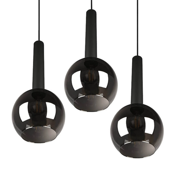 Kaskadowa lampa zwis CLAYTON 310390332 Trio kule do sypialni czarny