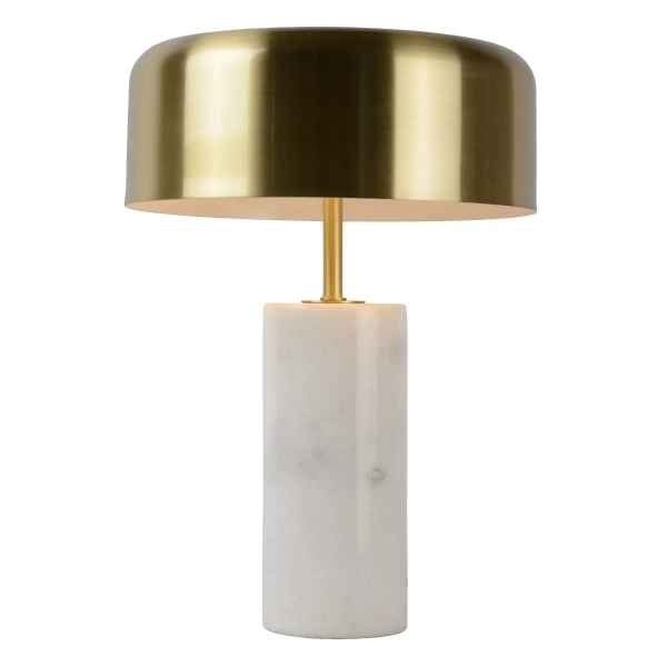 Stołowa lampka MIRASOL 34540/03/31 Lucide marmurowa biały złoty