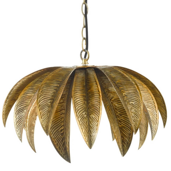 Lampa wisząca liście Cara CAR0135 jadalniana złoty