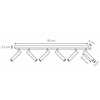 Regulowana lampa sufitowa Roll 50916601 Kaspa LED 25,2W 3000K tuby białe