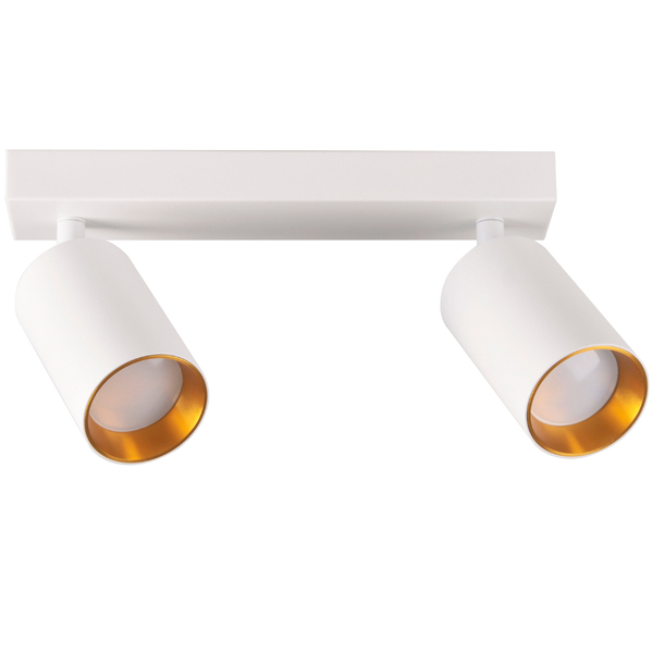 Lampa sufitowa reflektorki Maribel 321206 Polux tuby na listwie białe złote
