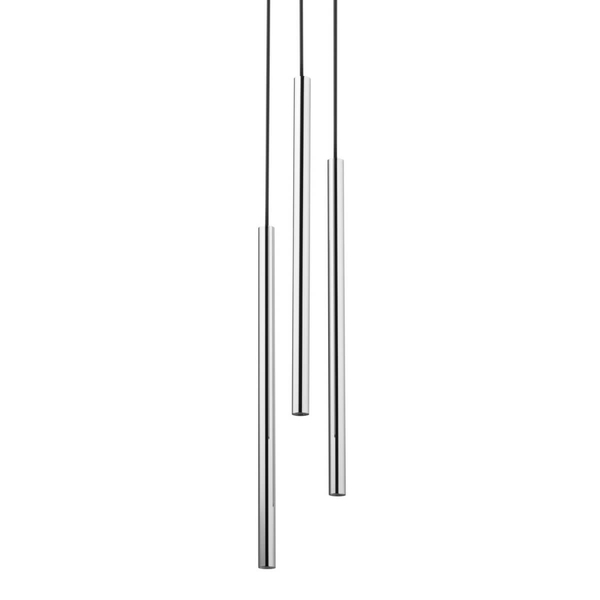 Kaskadowa lampa wisząca Sopel 40731 Sigma tuby czarna srebrna
