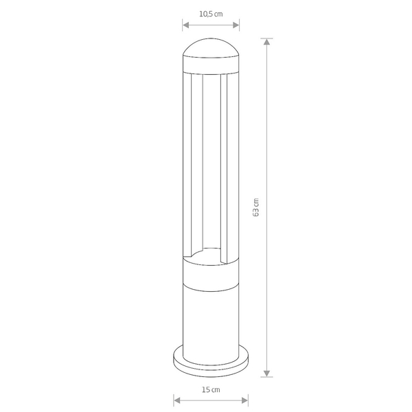 Słupek ogrodowy MONTERREY 9507 ledowa lampa czarna 9W 3000K outdoor