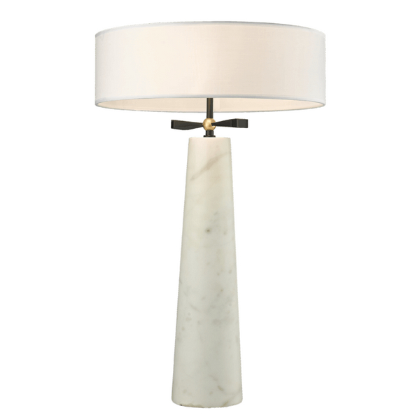 Biurkowa lampka Bow T02107BK Cosmolight marmur na biurko biały