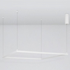 LAMPA wisząca JAEN LE41428 Luces Exclusivas minimalistyczna OPRAWA kwadratowy ZWIS LED 50W 3000K metalowy biały