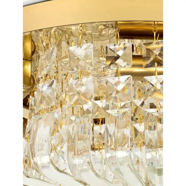 Kryształowy plafon do sypialni BALUNA MSE1501100533 glamour złoty