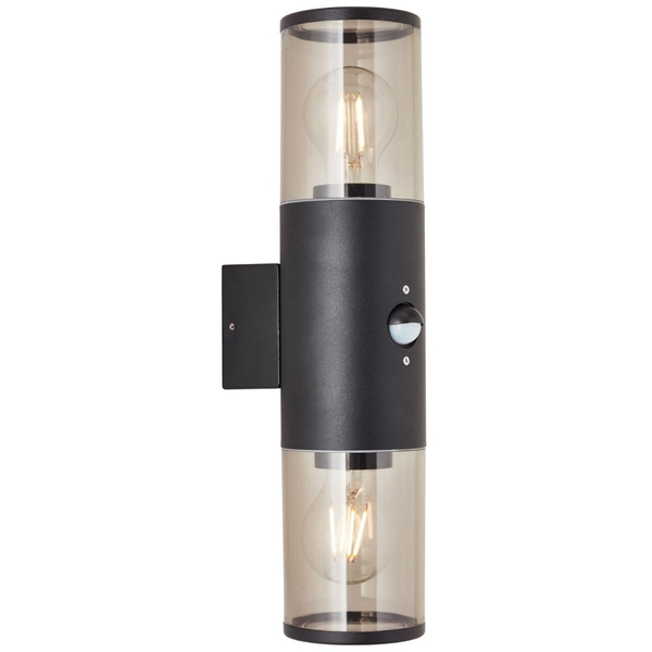 Elewacyjny kinkiet góra-dół Sergioro 96474/63 sensor IP44 czarny