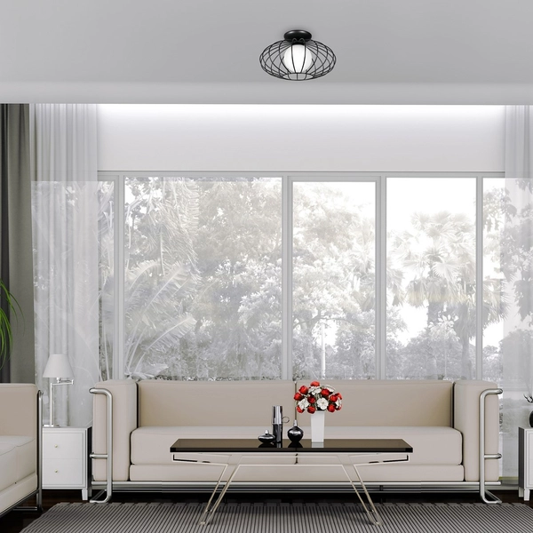 Lampa sufitowa KRONOS MLP4425 druciana do salonu czarna