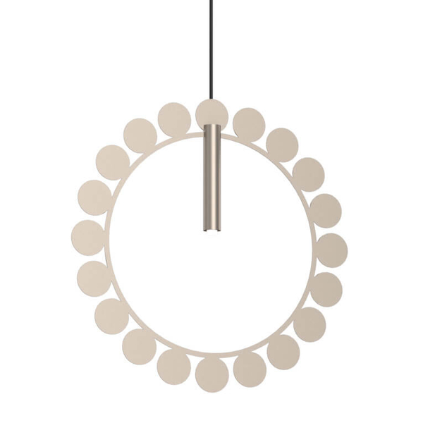 Okrągła wisząca lampa no.O 5061 Shilo do jadalni ring biały