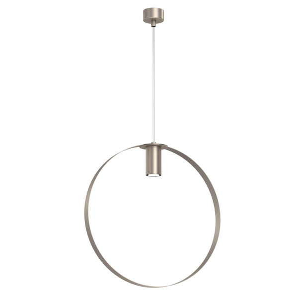 Okrągła lampa wisząca ORTIGA 5153 Shilo metalowa platynowa