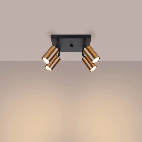 Plafoniera sypialniana Winx SL.1378 z regulacją rurki miedziane czarne