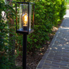 Stojąca LAMPA zewnętrzna FLAIR 7288801012 Lutec ogrodowa OPRAWA słupek outdoor IP44 czarny przezroczysty
