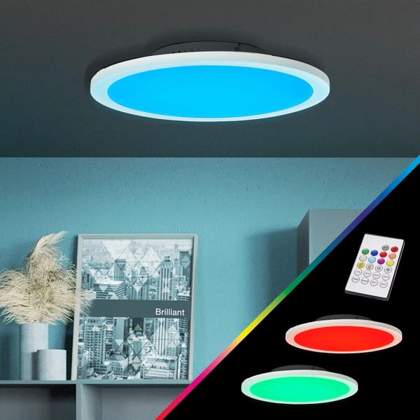 Ledowa lampa sufitowa Abie G97060/05 24W 2700-6200K+RGB pilot biały