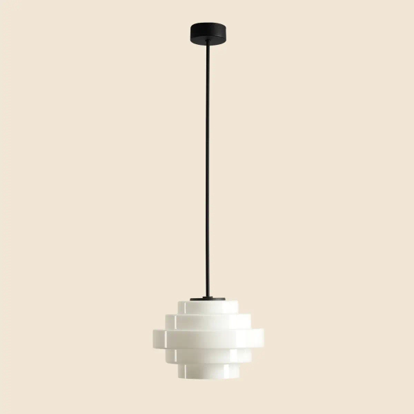 Wisząca lampa nad stół Filo Milky 9001PL_G1_M czarna biała