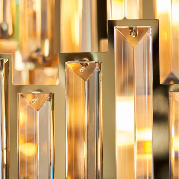 Żyrandol glamour Viviana 101663 na łańuchu kryształowy złoty