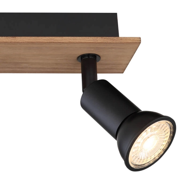 Lampa sufitowa z regulacją Drew 57998-3W drewno czarna