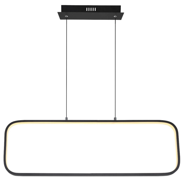 Prostokątna LAMPA wisząca SILLA 67262HB Globo metalowa do salonu LED 24W 3000K zwis ramka czarny