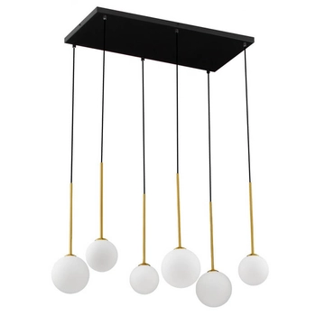 Wielopunktowa lampa wisząca CHAO LE44268 kule czarna złota biała