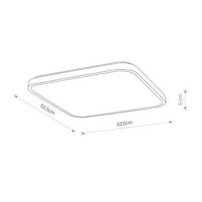 Kwadratowa lampa sufitowa Agnes 10988 Nowodvorski LED 64W 4000K IP44 czarna biała