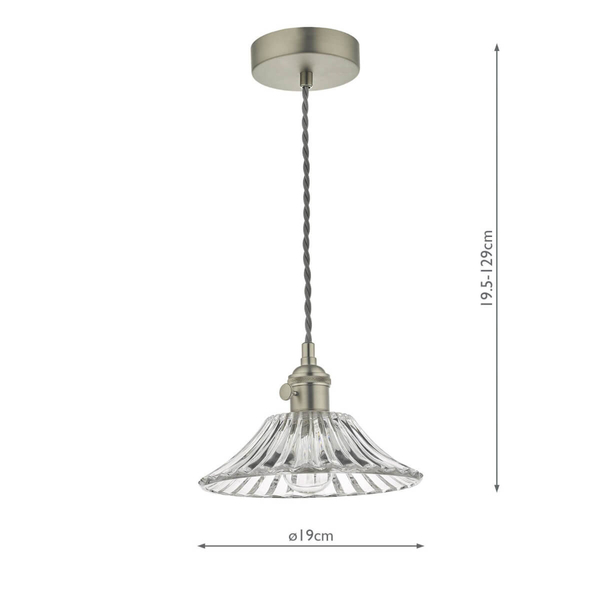 Lampa wisząca do pokoju Hadano HAD0161-04 Dar Lighting antyczny chrom