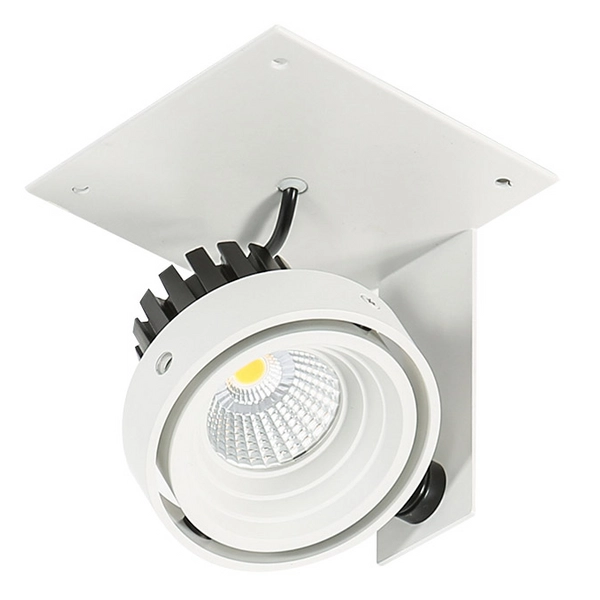 LAMPA sufitowa PATRIZIO GL7118-1/1X12W 4000K WH+BL Italux podtynkowa OPRAWA regulowana LED 12W wpust reflektorek biały