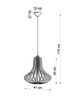 Skandynawska lampa wisząca SL.0641 drewniana klatka do holu