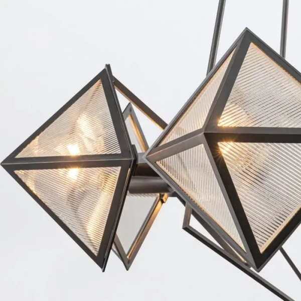 Modernistyczna wisząca lampa Cairo QN-CAIRO8-UBZ-CR szklany czarny