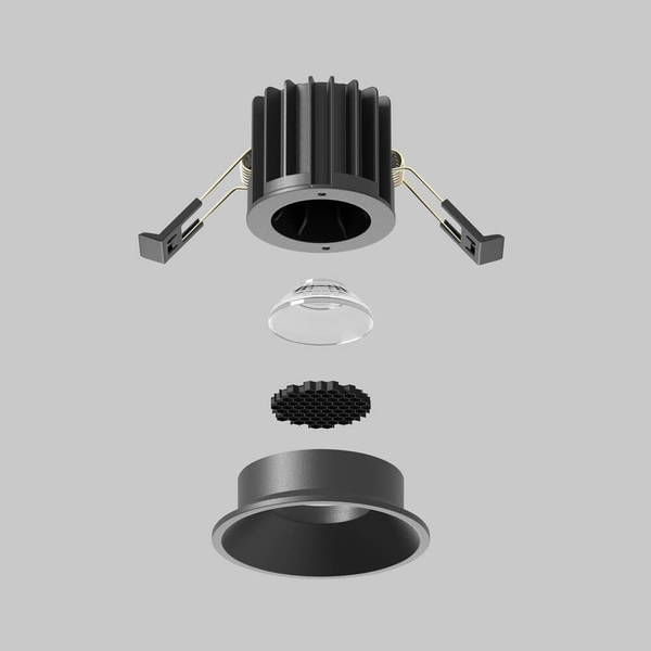 Sufitowa lampa Round DL058-7W3K-B Maytoni LED 7W 3000K do gabinetu czarna