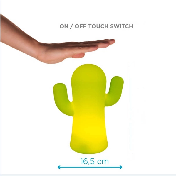 Dotykowa stołowa lampa Panchito LUMPCT20VWLNW IP43 kaktus limonkowa