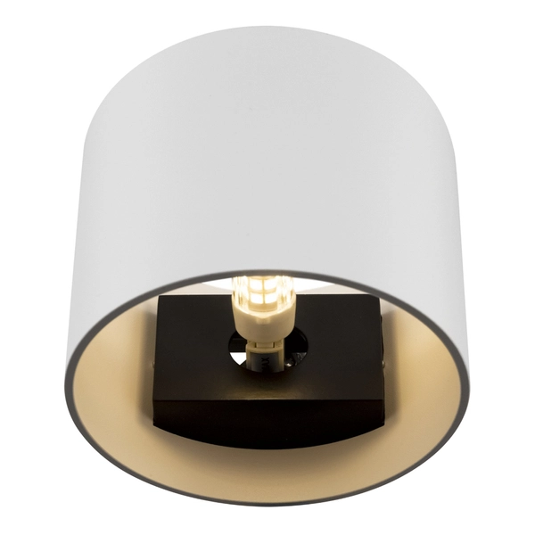 Lampa ścienna z kloszem kinkiet Rond C066WL-01W biały