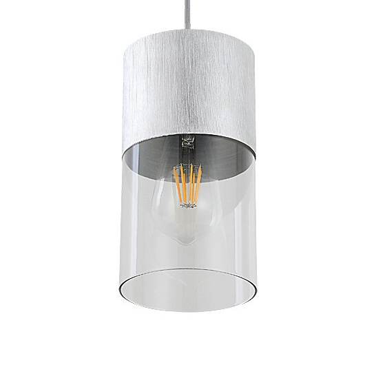 Wisząca lampa szklana Zelkova 3154 zwis nad wyspę do kuchni aluminium