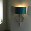 Kinkiet dekoracyjny L&-195222 Light& abażurowy morski srebrny